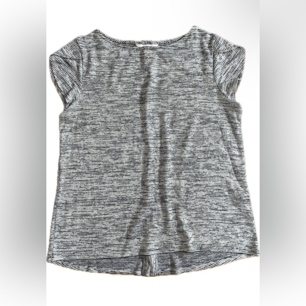Market & Spruce Bravyan Button Back Detail Striped Knit Top Size L